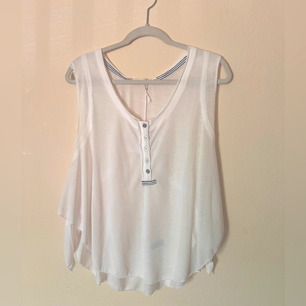Milibon White Tank with Tie sides
